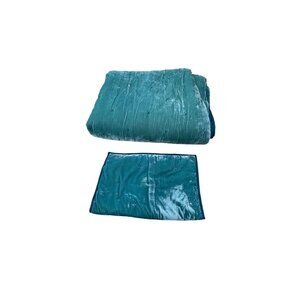 Opalhouse Teal Velvet Tufted Comforter Set Of 4 Twin Boho Chic